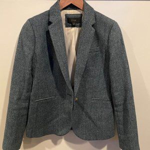 J.Crew Wool Blazer in Turquoise Houndstooth